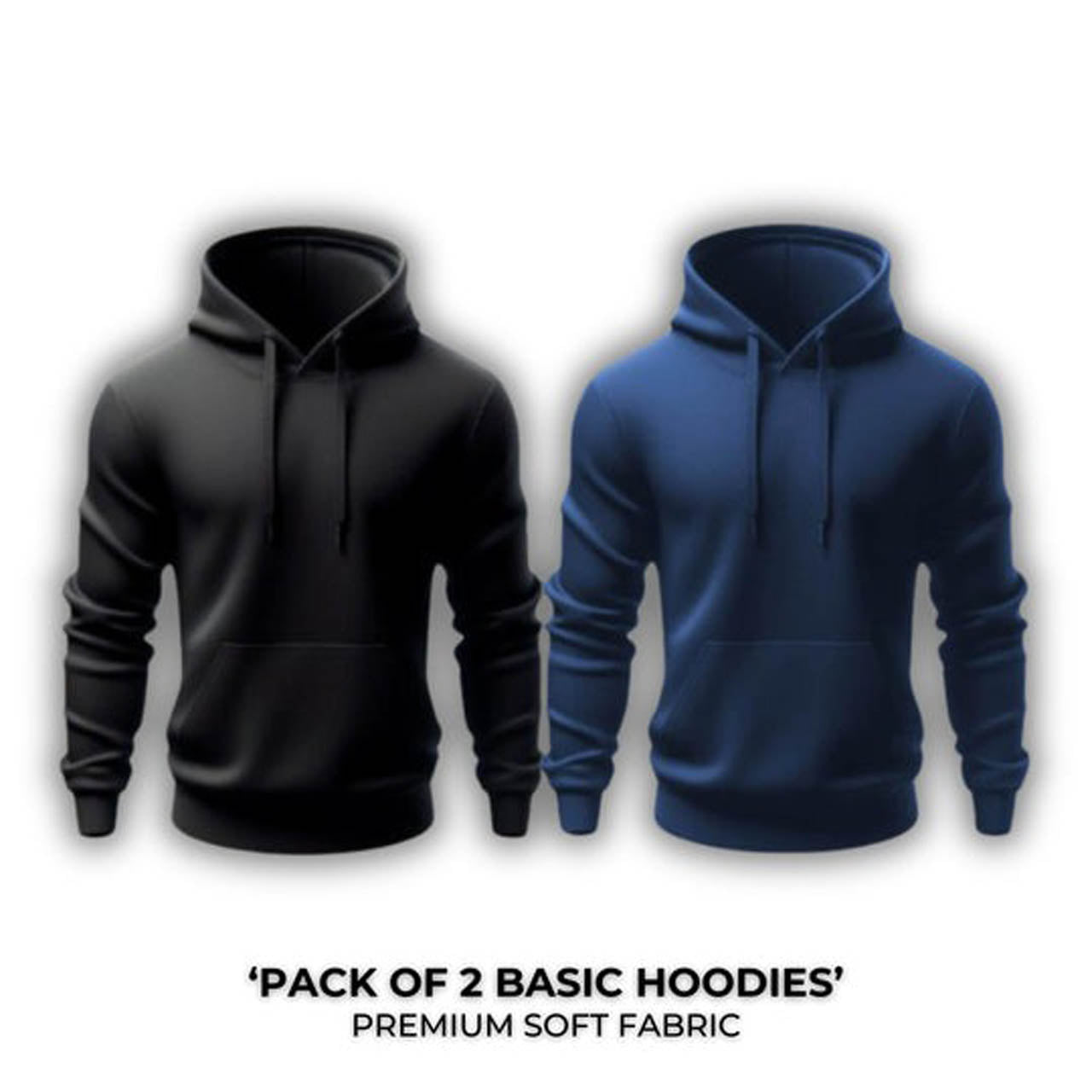 Pack of 2 Hoodies ( Black & Navy )
