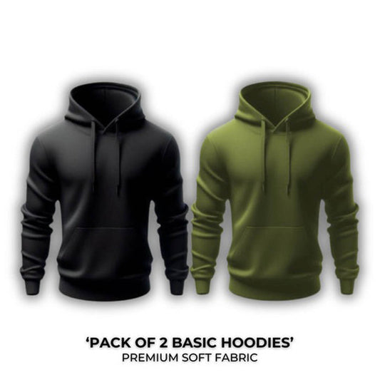 Pack of 2 Hoodies ( Black & Green )
