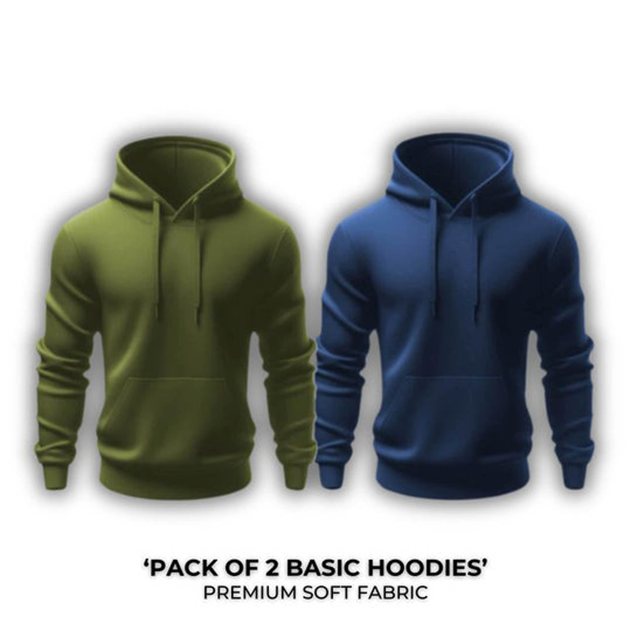 Pack of 2 Hoodies ( Navy & Green )
