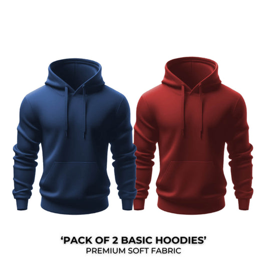 Pack of 2 Hoodies ( Navy & Mahroon )
